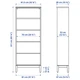 Книжкова шафа з дверцятами IKEA IDANAS 244x39x211 см біла (794.372.73) - зображення 6
