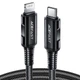 Кабель ACEFAST C4-01 Type-C to iP 3A, 30W, 1.8m, nylon, zinc connectors, Black - изображение 1