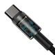 Кабель Baseus Tungsten Gold Type-C to Type-C 100W PD2.0 2m Fast Charging Data Cable 480Mbps Black - изображение 5