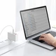 Кабель швидкого заряджання Type-C to Type-C Baseus Cafule Metal White 100W Fast Charge (5A) 1m, білий (CATJK-C02) - зображення 7