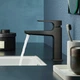 Змішувач для умивальника одноважільний HANSGROHE METROPOL чорний латунь з донним клапаном 32500670 - зображення 3