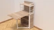 Стол книжка с этажеркой Практик 1 Ferrum-decor 1200x640x990 Белый металл ДСП Дуб Сонома 16 мм (PRA111) - изображение 1