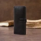 Вертикальный кошелек глянцевый Anet на кнопке GRANDE PELLE 11324 Черный - изображение 2