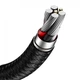 Кабель швидкого заряджання «USB to Type-C» Cafule Metal 66 W Fast Charging (6A) Black 2m, чорний (CAKF000201) - зображення 3