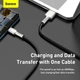 Кабель швидкого заряджання «USB to Type-C» Cafule Metal 66 W Fast Charging (6A) Black 2m, чорний (CAKF000201) - зображення 8