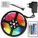 Светодиодная лента LED SMD 3528 RGB влагостойкий блок питания/пульт 12V 5 м - изображение 1