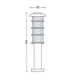 Светильник Horoz Electric садово-парковый LADIN-3 Е27 столбик - изображение 5