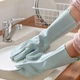 Рукавички для миття посуду Clean Step Сірі господарські силіконові з гумовими ворсинками - зображення 5