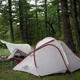 Намет надлегкий чотиримісний з футпринтом Naturehike Hiby NH19ZP005, 40D Сіро-червоний (6927595742891) - зображення 7