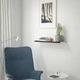 Настінна полиця IKEA BERGSHULT / GRANHULT 80х20 см чорно-коричнева (392.908.19) - зображення 2