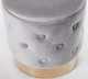 Пуф Little Janett AMF Grey/Golden (м'який/сталь/тканина Велюр) (547495) - зображення 3