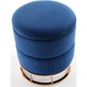 Пуф Gabrie AMF Blue/Golden (мягкий/сталь/ткань Велюр) (547487) - изображение 2