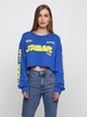 Свитшот женский H&M 0537978-03 M Синий с принтом (KAY2000000677613) - изображение 1