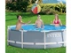 Каркасный бассейн Intex 4485 л 305x76 см ПВХ с тентом подстилкой и насосом 1250 л/ч Серый (IP-173360) - изображение 2