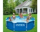 Каркасний басейн Intex 4485 л 305х76 см з насосом 2 006 л/год сходами тентом і підстилкою Синій (IP-172892) - зображення 2