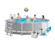 Каркасный бассейн Intex 16805 л 457x122 см ПВХ с насосом 4 г/ч 3785 л/ч лестницей тентом подстилкой и набором для ухода Серый (IP-173425) - изображение 1