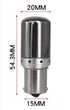 Автомобильная лампа с цоколем 1156 Bau15S 144SMD 3014 canbus 12V Chrome Amber Жёлтый со смещением Autoexpect (11819) - изображение 2