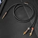 Аудио кабель 2 RCA - AUX 3.5mm miniJack хлопковая оплетка 1 метр - изображение 2