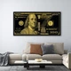 Картина з грошима Холстович Gold Franklin 30x60 см. Картина з доларами для дому чи офісу - зображення 3