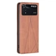 Чехол-книжка с кармашками UniCase Geometric Pattern для Xiaomi Poco M4 Pro 4G - Coffee - изображение 3