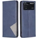 Чехол-книжка с кармашками UniCase Geometric Pattern для Xiaomi Poco M4 Pro 4G - Blue - изображение 1
