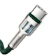 Кабель быстрой зарядки «Type-C to Type-C» Baseus Cafule Metal Green 100W Fast Charge (5A) 1m, зелёный (CATJK-C06) - зображення 3