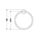 Держатель-кольцо для полотенец DURAVIT Starck T 0099471000 210мм округлый металлический хром - изображение 2