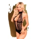 Боди с высоким воротником и глубоким декольте Penthouse - Perfect Lover Black M/L - изображение 1