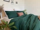 Комплект постільної білизни двоспальний Owl Deep Green Ранфорс 180x210 см Темно-зелений - зображення 3