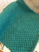 Плюшевый плед ручной работы с пряжи Alize Puffy 200*220 см Зелёный VanPolik19926 - изображение 2