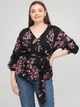 Демісезонна блуза на запах Lipsy LPB040719-59 XL (64493XL) Квітковий принт - зображення 1
