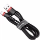 Кабель Baseus Cafule Special Edition Cable USB to Lightning 2.4A 1m CALKLF-G91 Black-Red - изображение 2