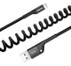 Кабель Baseus Fish eye Spring Data Cable USB For lightning 1m CALSR-01 Black - зображення 3