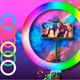 Светодиодная кольцевая LED лампа RGB MJ33 с пультом и штативом 33 см белый/черный - изображение 4