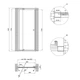 Душові двері в нішу Qtap Pisces WHI208-9.CP5 79-92х185 см, скло Pattern 5 мм - зображення 2