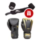 Рукавички боксерські Venum BO-8349-BKG чорний-золотий вага 12oz + Бинти у подарунок! - зображення 1