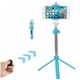 Монопод-тринога bluetooth штатив палка для селфи WXY-01 Голубой - изображение 1
