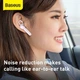 Беспроводная гарнитура Baseus Encok Wirelless Earphones A05 (USB док-станция, шумоподавление) - Белый - изображение 6