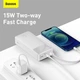 Повербанк портативное зарядное устройство Power Bank Baseus 30000 mAh premium 15W 3A 2USB+Type-C c Led дисплеем Bipow Digital Display White - изображение 11