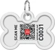 Адресник для собак и котов металлический WAUDOG Smart ID c QR паспортом "NASA21", кость, 40х28 мм (0640-0148Collar) - изображение 3