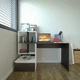 Стол компьютерный с полками и ящиком слева Moreli ST-0005 Венге-полки белый Ш1450*В1116*Г516мм - изображение 1