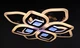 Люстра светодиодная потолочная LED светильник для квартиры на потолок лэд с пультом 26064 Черный 10х44х44 см. - изображение 7