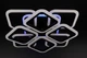 Люстра светодиодная потолочная LED светильник для квартиры на потолок лэд с пультом 25753 Черный 11х50х50 см. - изображение 5
