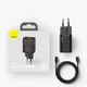 Сітчастий зарядний пристрій Baseus Super Si 1C 20W With Simple Wisdom Data Cable Type-C/iP 1m Black - зображення 2