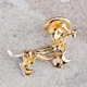 Брошь женская BROCHE бижутерия Животные Собаки Такса в шляпке коричневая BRSF110866 - изображение 2
