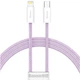 Кабель c поддержкой быстрой зарядки Type-C to Lightning iPhone BASEUS |1m 20W| Фиолетовый (CALD000005) - изображение 1