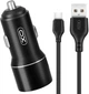 Автомобильное зарядное устройство XO TZ09 2 USB 2.4A + кабель Type C Black (27499) - изображение 1