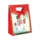 Сумочка подарочная Gift Bag Velcro Бумага Снеговик 16x12x6 см (20833) - изображение 3