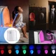Підсвітка унітазу з датчиком руху Led light bowl 8 змінних кольорів - изображение 2