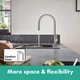 Cмеситель для кухни с выдвижной лейкой HANSGROHE Talis M54 сатин латунь 72802800 - изображение 7
